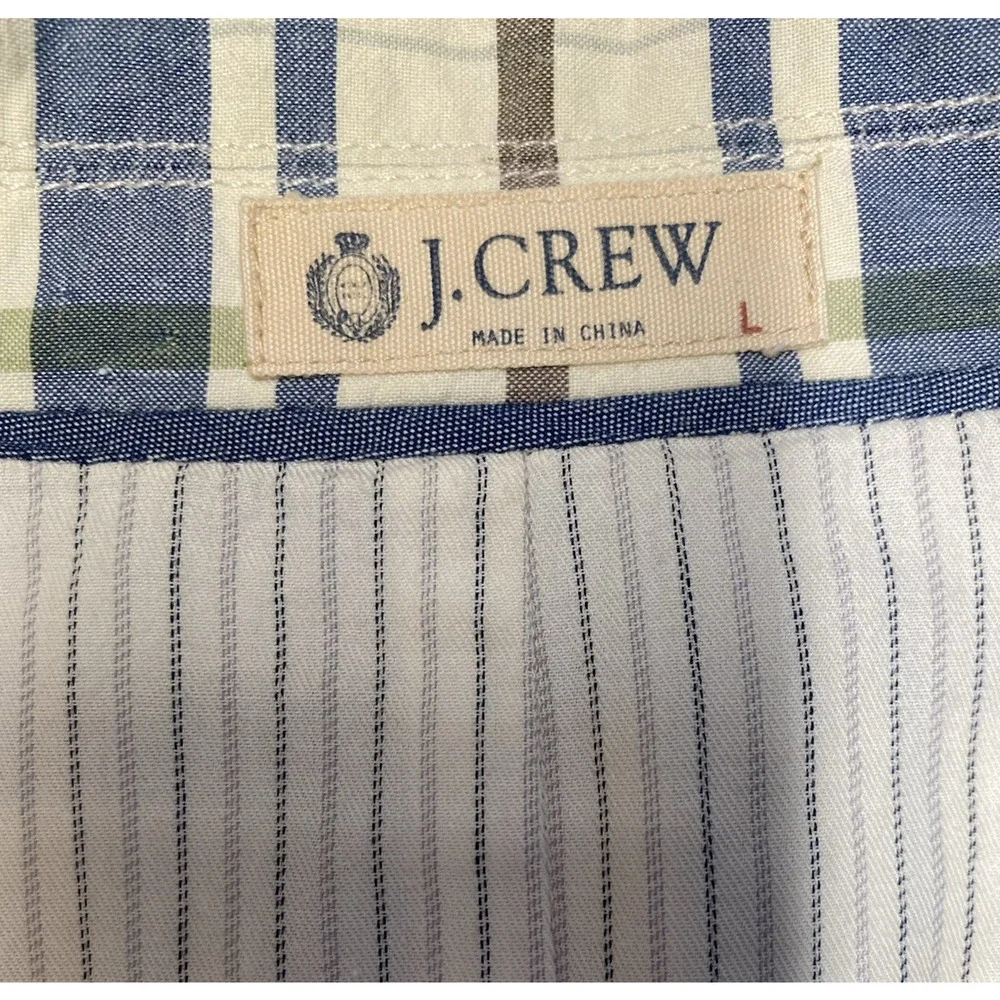 J Crew Mens Large Single Breasted Y2K Preppy Old Money Academia Plaid Sportcoat